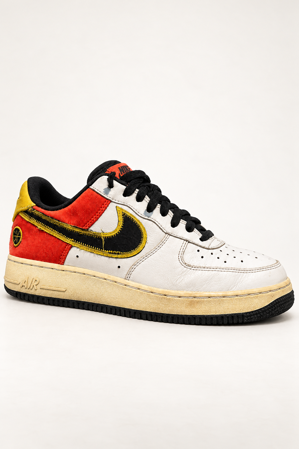 Nike Air Force 1 White Red Sneakers, UK 7.5