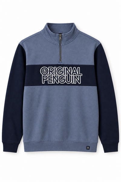 Original Penguin Quarter Zip Sweatshirt, Medium