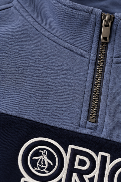 Original Penguin Quarter Zip Sweatshirt, Medium