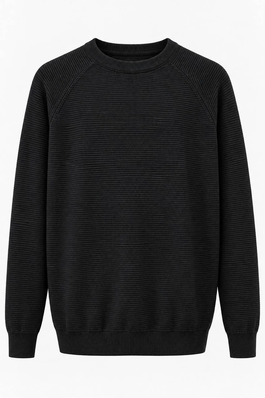 Primark Black Horizontal Ribbed Sweater