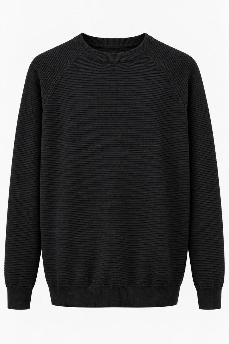 Primark Black Horizontal Ribbed Sweater