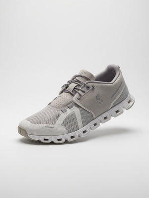 On Cloud Beige Grey Running Shoes