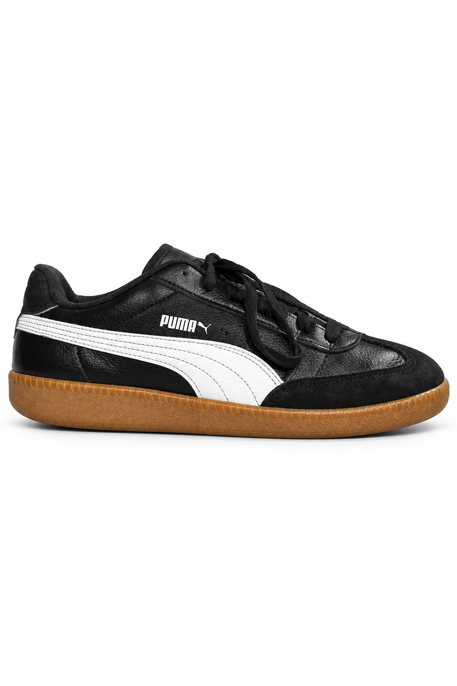 Puma Black White Gum Sole Sneakers, UK 8
