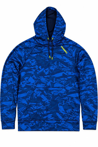 Russell Camo Pullover Hoodie Blue, Large