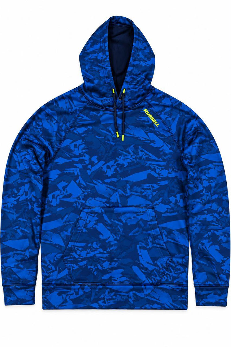 Russell Camo Pullover Hoodie Blue, Large