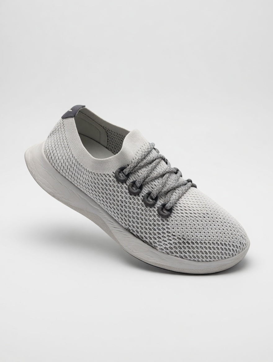 Allbirds Grey White Knit Running Shoes