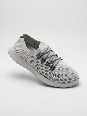 Allbirds Grey White Knit Running Shoes