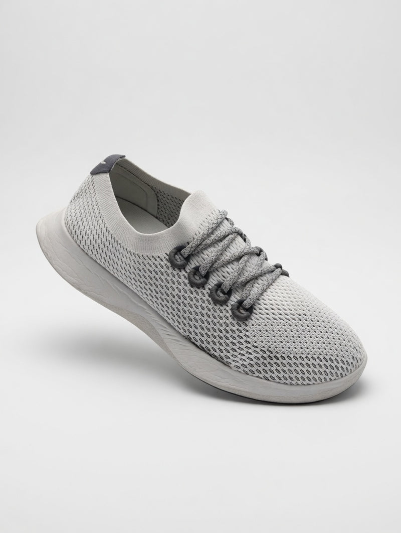 Allbirds Grey White Knit Running Shoes