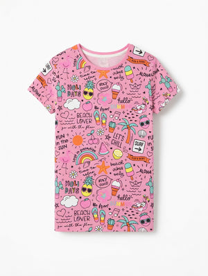 Girls Summer Doodle Graphic