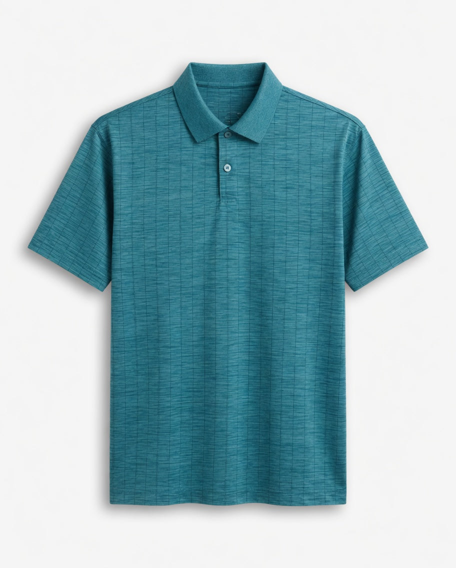 Premium Teal Textured Polo Shirt