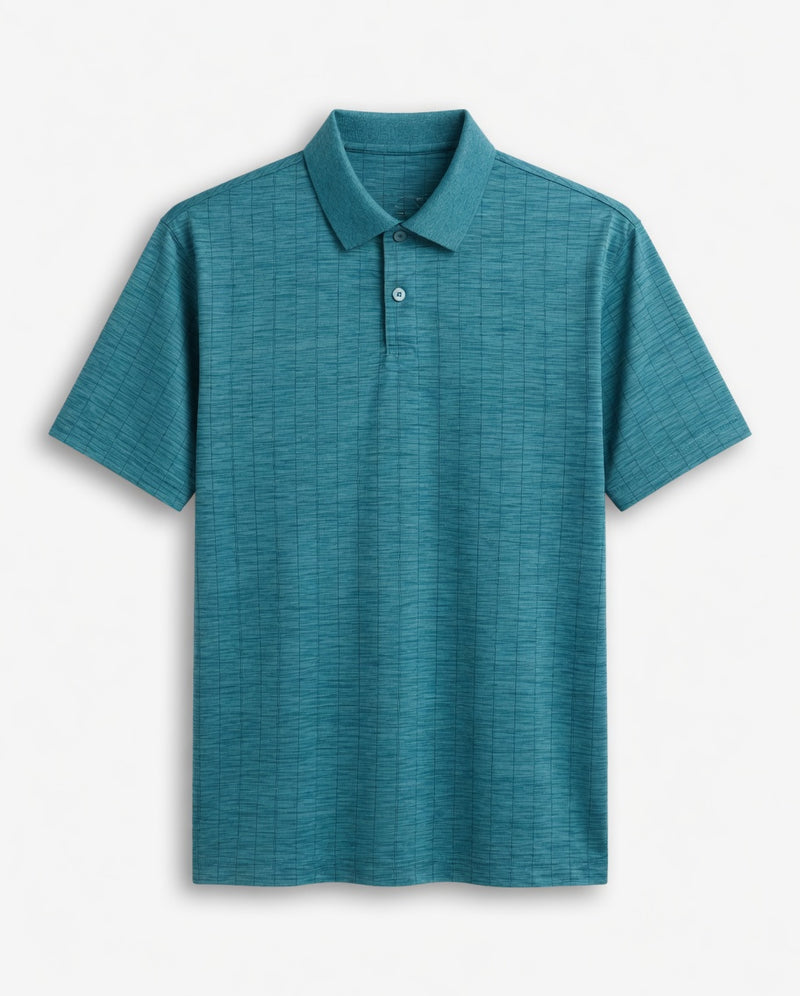 Premium Teal Textured Polo Shirt