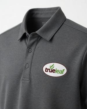 True Leaf Men's Charcoal Gray Performance Polo Shirt