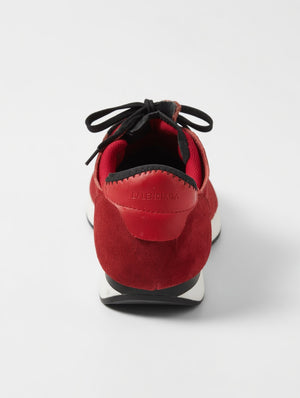 Balenciaga Red Suede & Mesh Sneakers