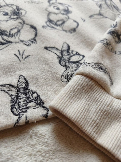 Disney Ivory Animal Sketch Print Sweatshirt | S