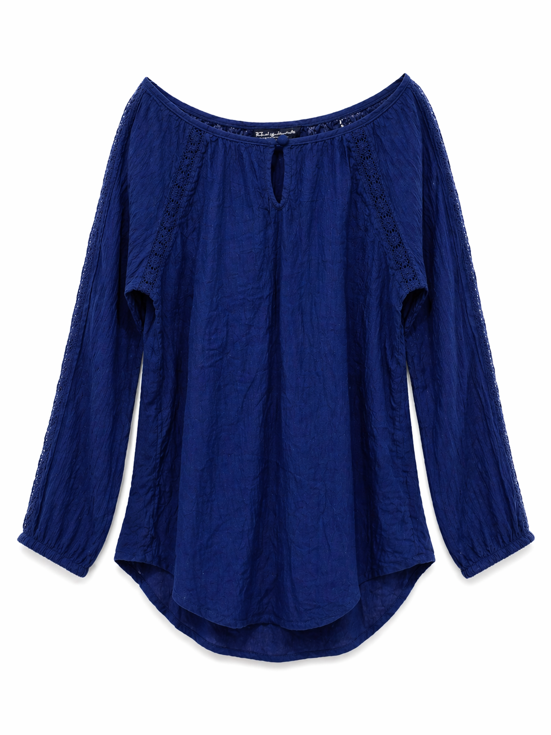 Girls Navy Lace Blouse