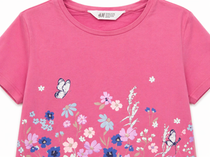 Girls Pink Floral Tee