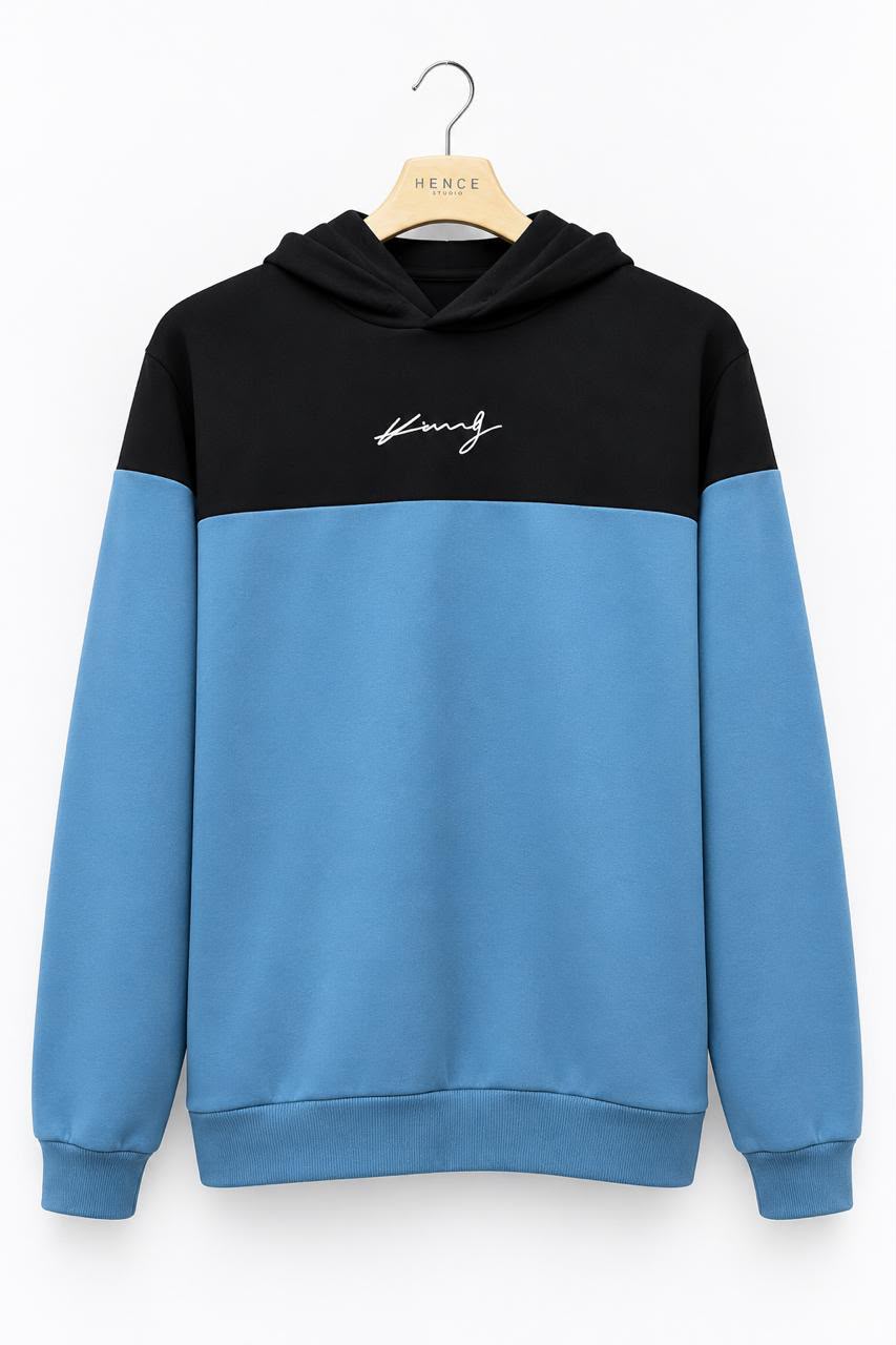 SHEIN Men's Two-Tone Colorblock Hoodie - Large