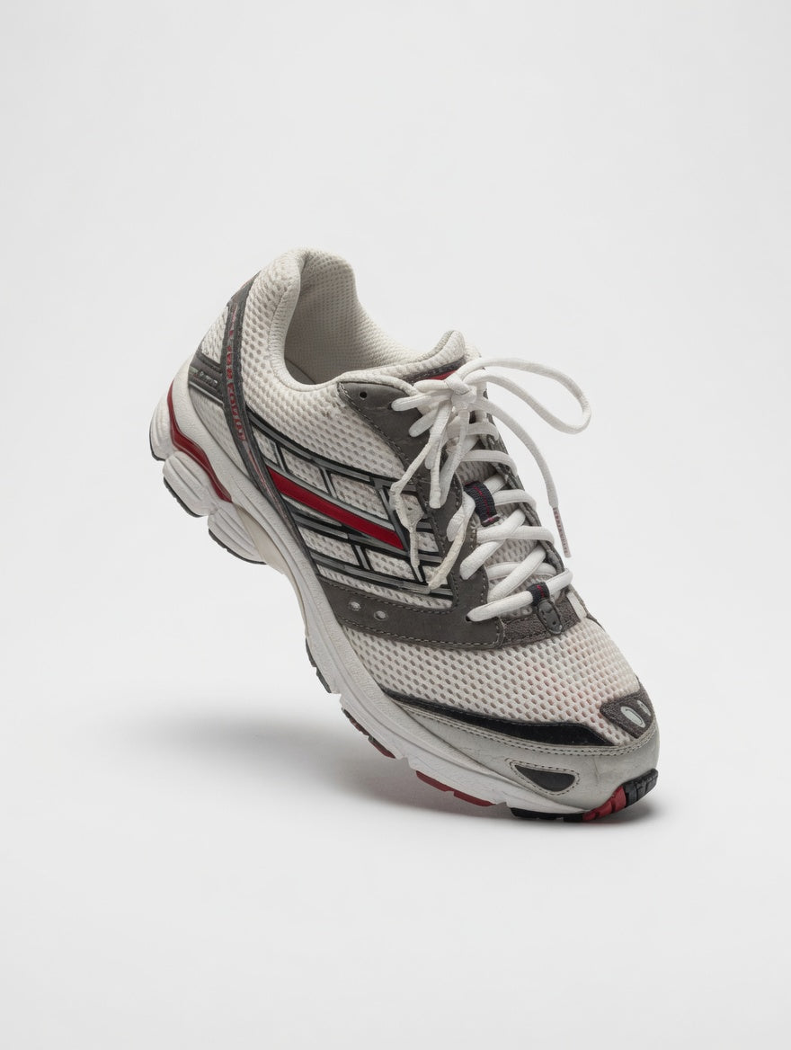 Brooks Grey White Mesh Running Shoes