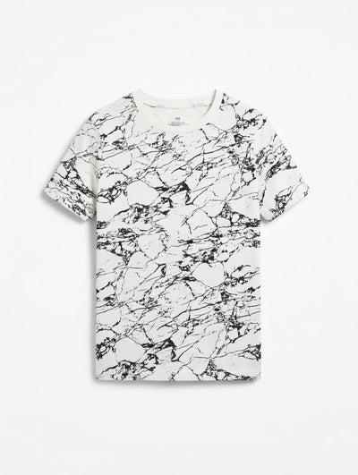 Boys Marble Print T Shirt, Age 7-8