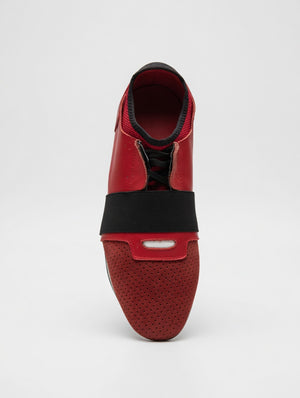 Balenciaga Red Suede & Mesh Sneakers