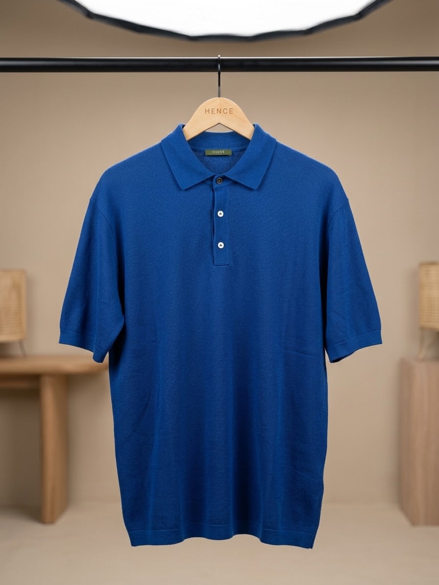 Royal Blue Polo Sweater, XL