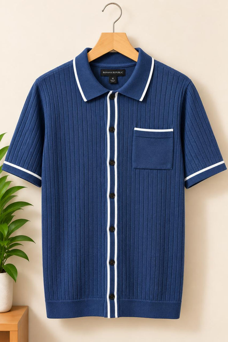 Banana Republic Ribbed Polo, Medium