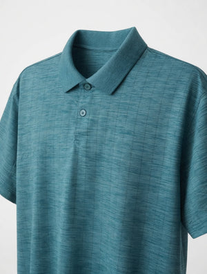 Premium Teal Textured Polo Shirt