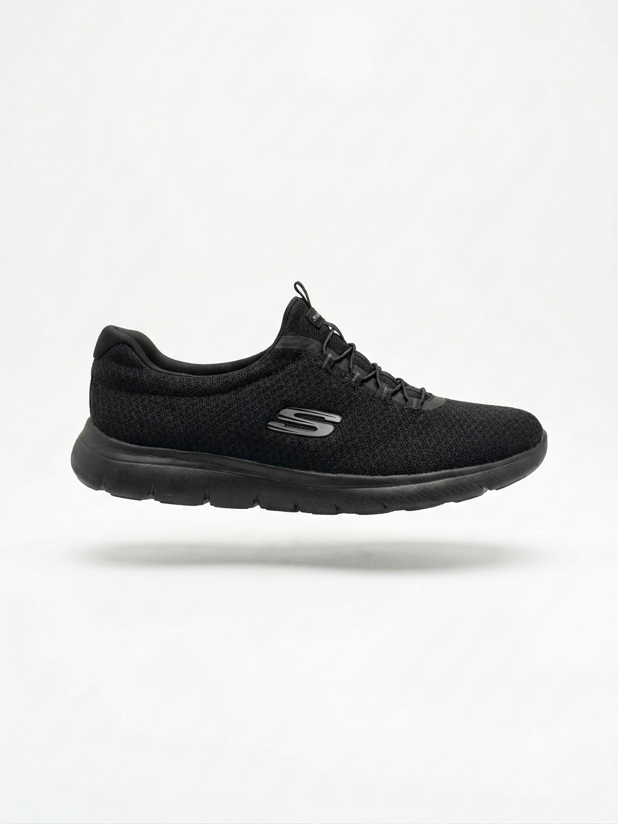 Skechers Black Bungee Slip-On Sneakers