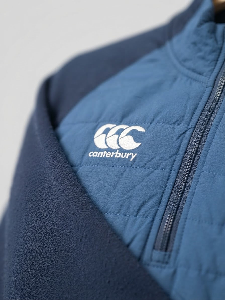 Canterbury Quilted Quarter-Zip Jacket (Navy/Blue) - Medium