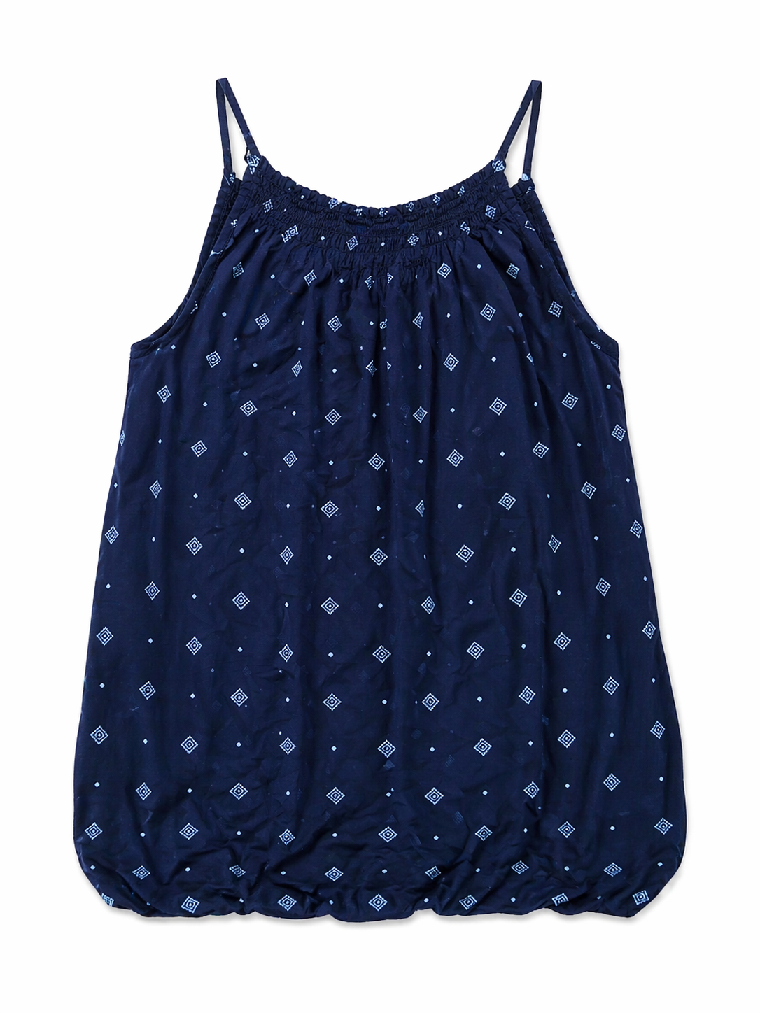Navy Blue Sleeveless Strap Top
