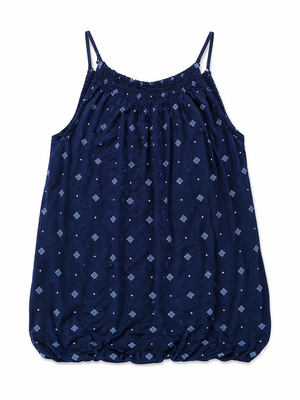 Navy Blue Sleeveless Strap Top