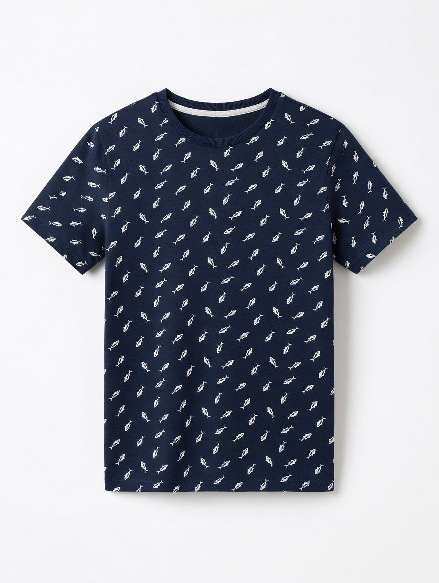 Kids Blue Shark Print