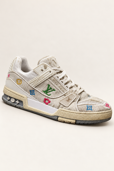 LV Multicolour Embroidered Sneakers – UK 9