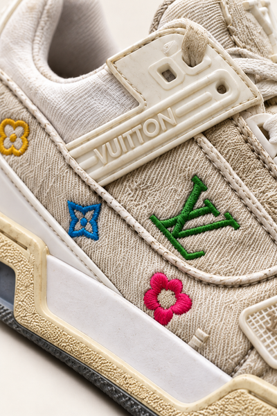 LV Multicolour Embroidered Sneakers – UK 9