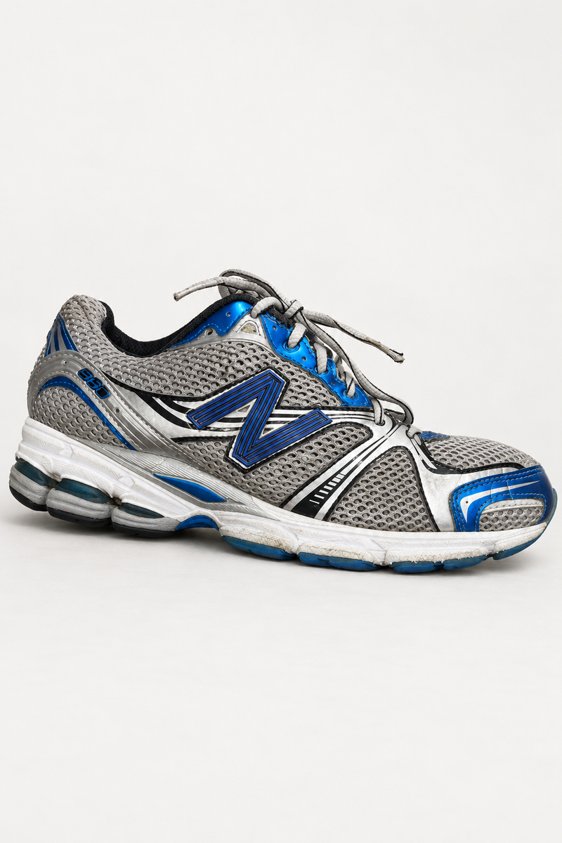 New Balance Grey & Blue Running Shoes – UK 10.5