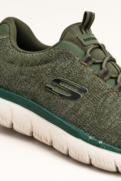 Skechers Green Knit Sneakers, UK 8