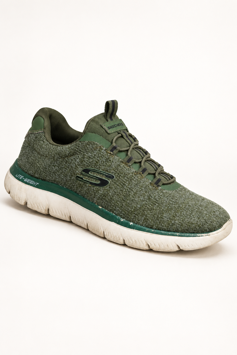 Skechers Green Knit Sneakers, UK 8