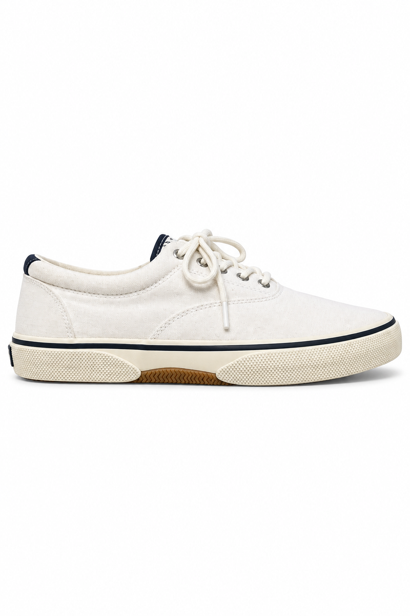 Sperry White Lace Up Sneakers, UK 8.5