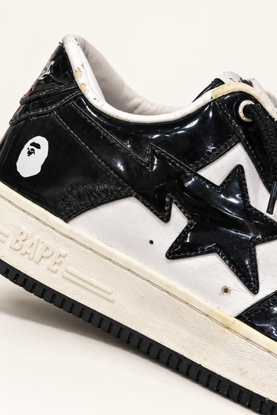 BAPE Black White Star Sneakers, UK 9