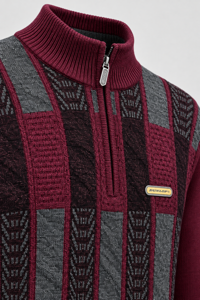 Dunlop Quarter Zip Sweater, Medium
