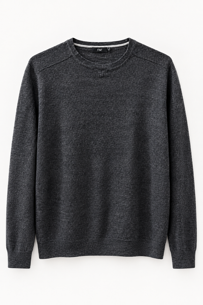 F&F Charcoal Crew Neck Knit Sweater | Large