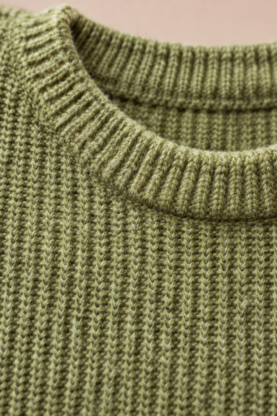 M&S Olive Green Chunky Knit Sweater | Large