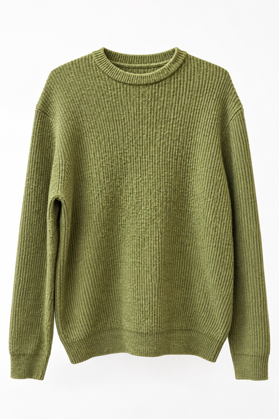 M&S Olive Green Chunky Knit Sweater | Large