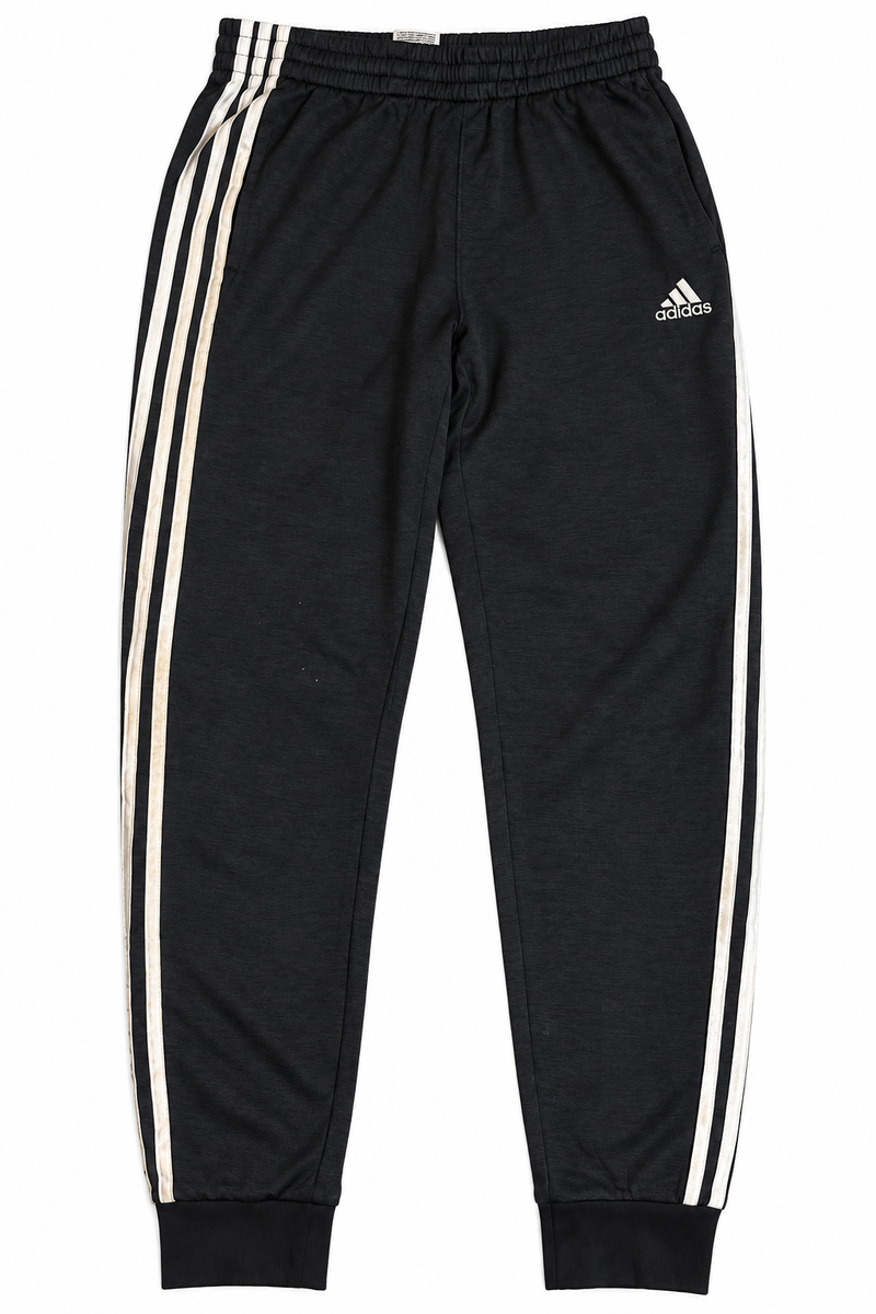 Adidas Dark Navy Three Stripe Joggers | Medium