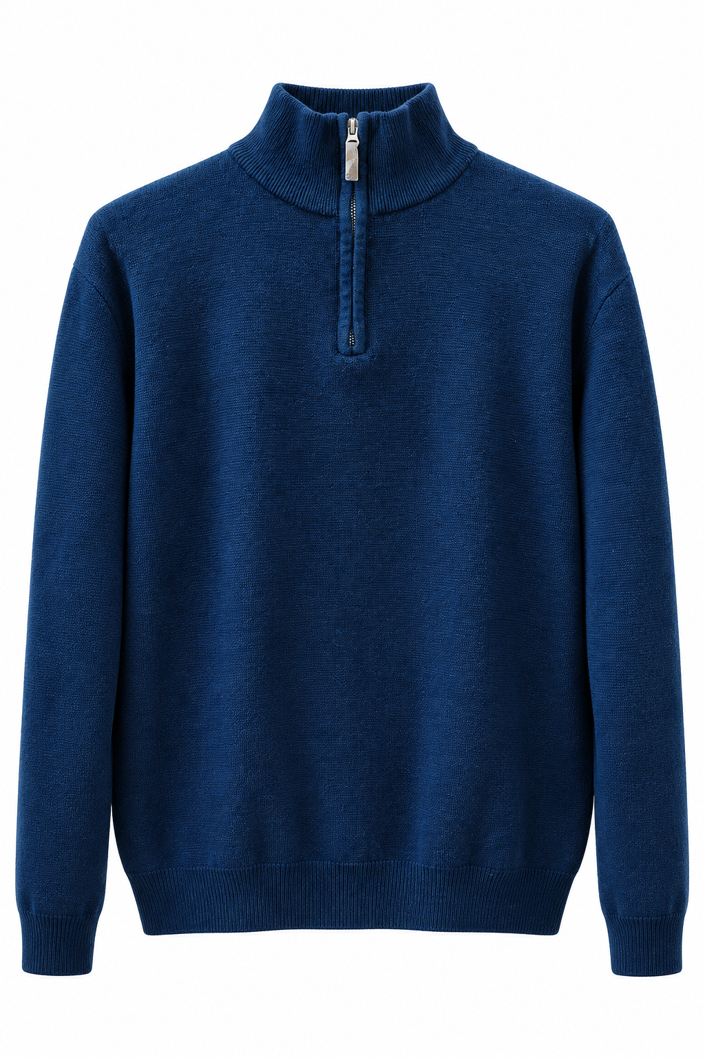 Next Navy Quarter Zip Knit Sweater | M