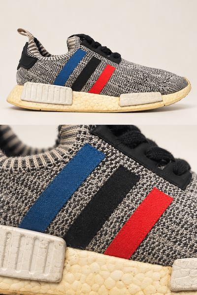 Adidas Tricolour Stripe Knit Sneakers, UK 9